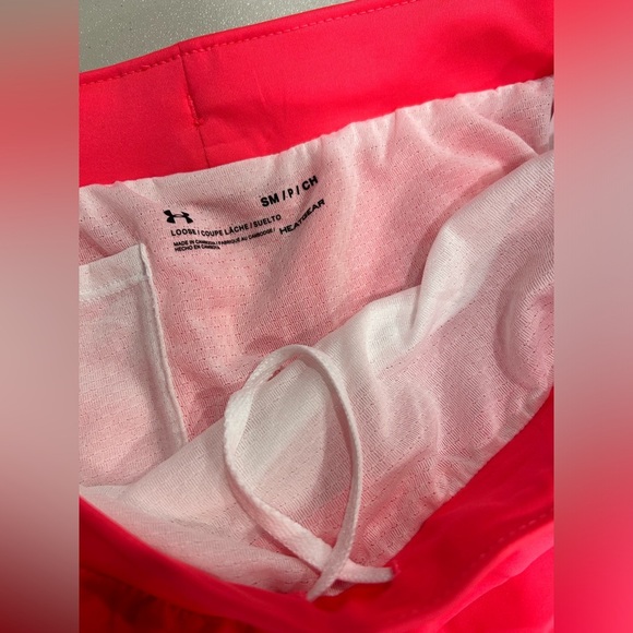 Under Armour UA Women's S Small Fly By 2.0 Running Shorts Pink White Mesh NWT - Picture 6 of 8